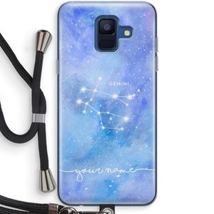 CaseCompany Sterrenbeeld - Licht: Samsung Galaxy A6 (2018) Transparant Hoesje met koord