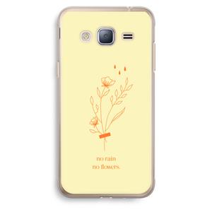 CaseCompany No rain no flowers: Samsung Galaxy J3 (2016) Transparant Hoesje