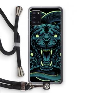 CaseCompany Cougar and Vipers: Samsung Galaxy A31 Transparant Hoesje met koord