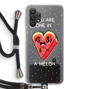 CaseCompany One In A Melon: Samsung Galaxy A32 5G Transparant Hoesje met koord