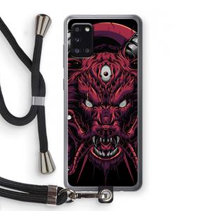 CaseCompany Hell Hound and Serpents: Samsung Galaxy A31 Transparant Hoesje met koord