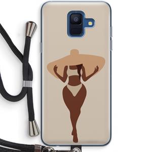 CaseCompany Let's get salty: Samsung Galaxy A6 (2018) Transparant Hoesje met koord