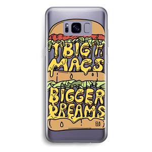 CaseCompany Big Macs Bigger Dreams: Samsung Galaxy S8 Plus Transparant Hoesje