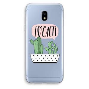 CaseCompany I love cacti: Samsung Galaxy J3 (2017) Transparant Hoesje