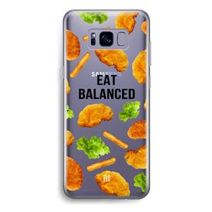 CaseCompany Eat Balanced: Samsung Galaxy S8 Plus Transparant Hoesje