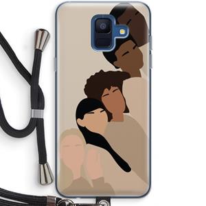 CaseCompany Sweet creatures: Samsung Galaxy A6 (2018) Transparant Hoesje met koord