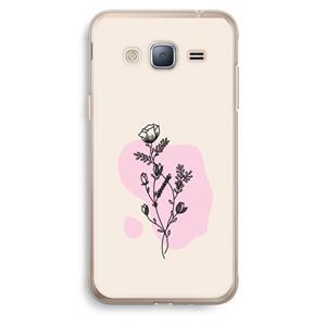 CaseCompany Roses are red: Samsung Galaxy J3 (2016) Transparant Hoesje