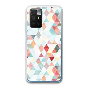 CaseCompany Gekleurde driehoekjes pastel: Xiaomi Redmi 10 Transparant Hoesje