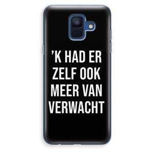 CaseCompany Meer verwacht - Zwart: Samsung Galaxy A6 (2018) Transparant Hoesje