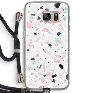 CaseCompany Terrazzo N°3: Samsung Galaxy S7 Transparant Hoesje met koord