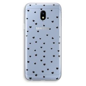CaseCompany Kleine kattenkopjes: Samsung Galaxy J3 (2017) Transparant Hoesje