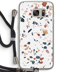 CaseCompany Terrazzo N°4: Samsung Galaxy S7 Transparant Hoesje met koord