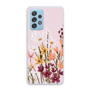 CaseCompany Painted wildflowers: Samsung Galaxy A73 Transparant Hoesje