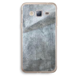 CaseCompany Grey Stone: Samsung Galaxy J3 (2016) Transparant Hoesje