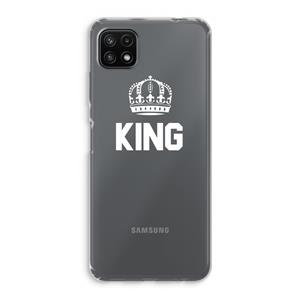CaseCompany King zwart: Samsung Galaxy A22 5G Transparant Hoesje