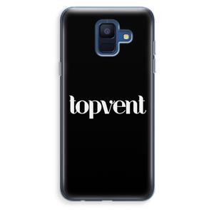 CaseCompany Topvent Zwart: Samsung Galaxy A6 (2018) Transparant Hoesje
