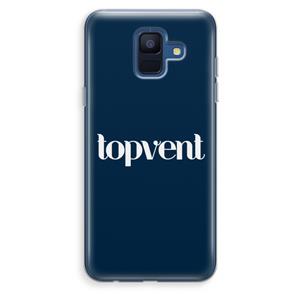CaseCompany Topvent Navy: Samsung Galaxy A6 (2018) Transparant Hoesje