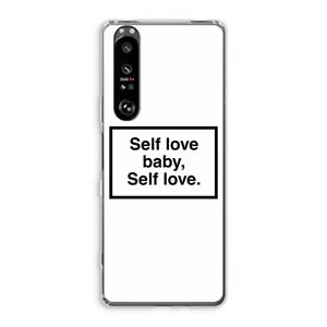 CaseCompany Self love: Sony Xperia 1 III Transparant Hoesje