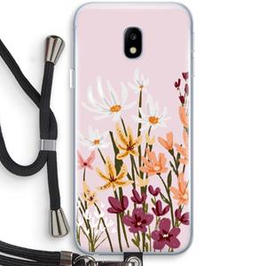 CaseCompany Painted wildflowers: Samsung Galaxy J3 (2017) Transparant Hoesje met koord