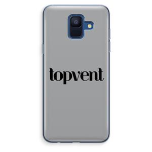 CaseCompany Topvent Grijs Zwart: Samsung Galaxy A6 (2018) Transparant Hoesje