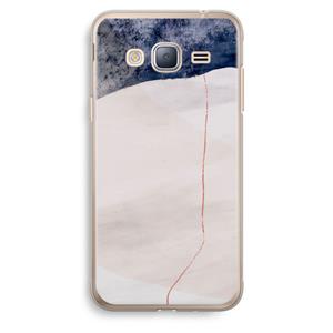 CaseCompany Stone White: Samsung Galaxy J3 (2016) Transparant Hoesje