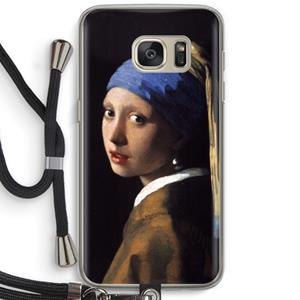 CaseCompany The Pearl Earring: Samsung Galaxy S7 Transparant Hoesje met koord