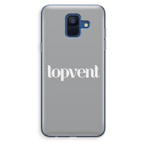CaseCompany Topvent Grijs Wit: Samsung Galaxy A6 (2018) Transparant Hoesje