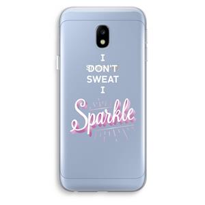 CaseCompany Sparkle quote: Samsung Galaxy J3 (2017) Transparant Hoesje