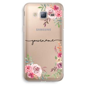 CaseCompany Rozen: Samsung Galaxy J3 (2016) Transparant Hoesje