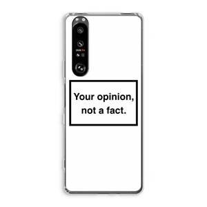 CaseCompany Your opinion: Sony Xperia 1 III Transparant Hoesje