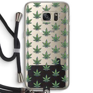 CaseCompany Weed: Samsung Galaxy S7 Transparant Hoesje met koord