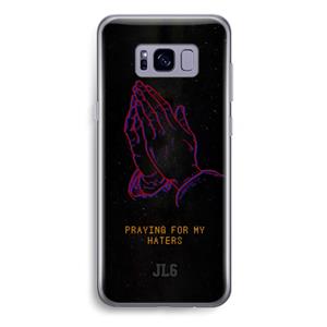 CaseCompany Praying For My Haters: Samsung Galaxy S8 Plus Transparant Hoesje