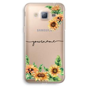 CaseCompany Zonnebloemen: Samsung Galaxy J3 (2016) Transparant Hoesje