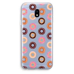 CaseCompany Donuts: Samsung Galaxy J3 (2017) Transparant Hoesje