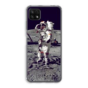 CaseCompany Spaceman: Samsung Galaxy A22 5G Transparant Hoesje