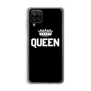 CaseCompany Queen zwart: Samsung Galaxy A12 Transparant Hoesje