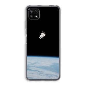 CaseCompany Alone in Space: Samsung Galaxy A22 5G Transparant Hoesje