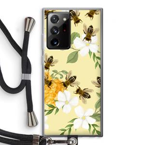 CaseCompany No flowers without bees: Samsung Galaxy Note 20 Ultra / Note 20 Ultra 5G Transparant Hoesje met koord