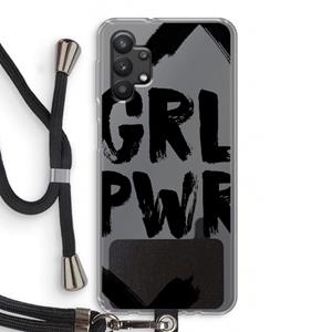 CaseCompany Girl Power #2: Samsung Galaxy A32 5G Transparant Hoesje met koord