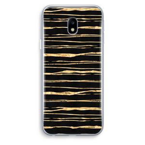 CaseCompany Gouden strepen: Samsung Galaxy J3 (2017) Transparant Hoesje