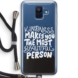 CaseCompany The prettiest: Samsung Galaxy A6 (2018) Transparant Hoesje met koord