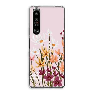 CaseCompany Painted wildflowers: Sony Xperia 1 III Transparant Hoesje