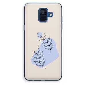 CaseCompany Leaf me if you can: Samsung Galaxy A6 (2018) Transparant Hoesje