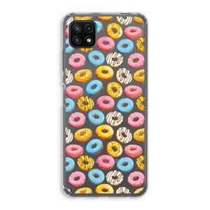 CaseCompany Pink donuts: Samsung Galaxy A22 5G Transparant Hoesje