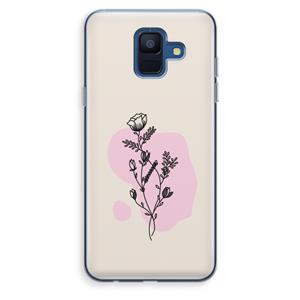 CaseCompany Roses are red: Samsung Galaxy A6 (2018) Transparant Hoesje