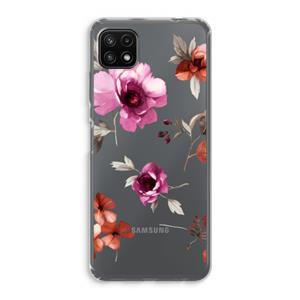 CaseCompany Geschilderde bloemen: Samsung Galaxy A22 5G Transparant Hoesje