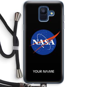 CaseCompany NASA: Samsung Galaxy A6 (2018) Transparant Hoesje met koord