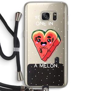 CaseCompany One In A Melon: Samsung Galaxy S7 Transparant Hoesje met koord