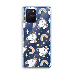 CaseCompany Rainbow Unicorn: Samsung Galaxy Note 10 Lite Transparant Hoesje