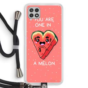 CaseCompany One In A Melon: Samsung Galaxy A22 4G Transparant Hoesje met koord